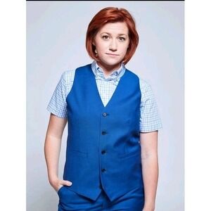 NWT Kirrin Finch The Georgie Wool Vest Size 2XL Nautical Blue Unisex Non-binary